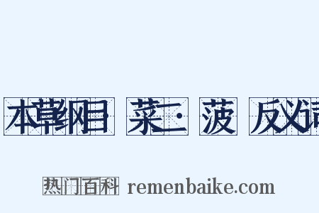 本草纲目·菜二·菠薐反义词是什么意思的图片